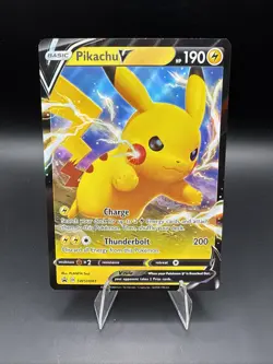Pikachu V SWSH061 SWSH: Sword & Shield Promo Cards Holo LP - Image 1