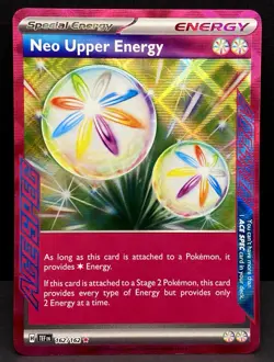 Neo Upper Energy 162/162 Ace Spec Holo Rare Temporal Forces Pokemon Card TCG - Image 1