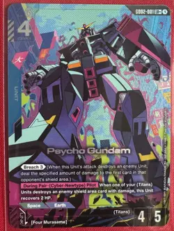Gundam Card Game TCG - Psycho Gundam - Dual Impact - GD02-001 LR+ - NM - Image 1