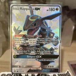Shiny Rayquaza GX 177a/168 Hidden Fates Full Art Promo Pokemon Card NM - Image 1