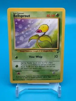 Bellsprout Base Set 2 66/130 Vintage Pokemon Card Wizards TCG Near Mint / LP - Image 1