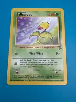 Bellsprout Base Set 2 66/130 Vintage Pokemon Card Wizards TCG Near Mint / LP - Image 3