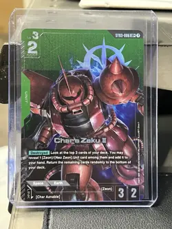 Foiled Char’s Zaku II, MS-065, Gundam Card Game, TCG, ST03-006 LR+ 1 - Image 2