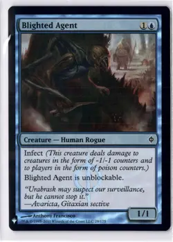 Blighted Agent NM* FOIL New Phyrexia (The List) ENGLISH 29/175 mtg -UnltdCards - Image 1