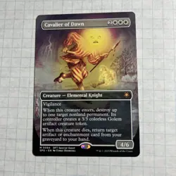 Magic The Gathering Cavalier of Dawn (Borderless) M #0084 - Image 1