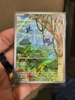 Pokemon TCG Meditite Illustration Rare Card Stellar Crown #153/142 NM - Image 1
