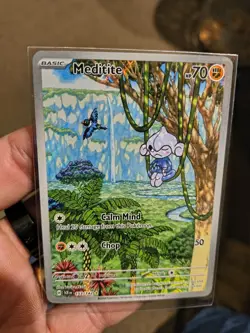 Pokemon TCG Meditite Illustration Rare Card Stellar Crown #153/142 NM - Image 4