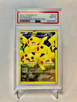 Pikachu Full Art RC29/RC32 -Pokemon 2016 XY Generations Radiant Collection PSA 8 - Image 1