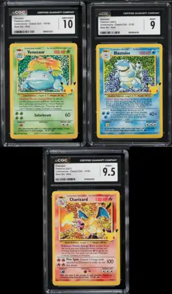 Pokemon Celebrations Base Set Charizard Blastoise Venusaur PSA CGC 9 9.5 10 Set - Image 1