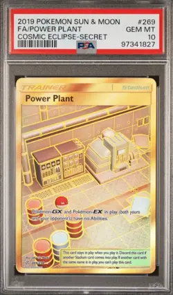 PSA 10: Power Plant 269/236 Cosmic Eclipse Secret Rare 2019 Pokemon Sun & Moon - Image 1