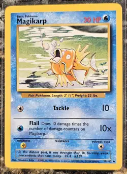 1999 Pokemon Basic Base Set Magikarp 35 NM or Better - Image 1