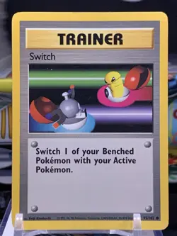 Pokemon Shadowless Base Set Common Switch 95/102 LC 9F - Image 1