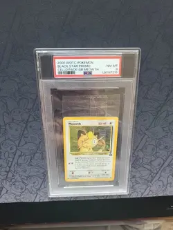 Pokemon: Meowth #10 Gameboy Celio Pack Black Star Promo 2000 WOTC -PSA 8 LOW POP - Image 4