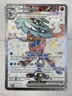 Greninja EX 198/167 Twilight Masquerade Full Art Ultra Rare Holo Pokemon NM - Image 1