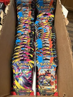 40x Pokemon TCG Mega Evolution Sleeved Boosters Pack RANDOM Art Lot Of 40 New - Image 1