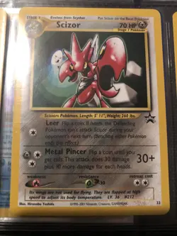 Scizor Black Star Promo 33 Near Mint Pokemon NM Vintage WOTC Wizards - Image 1