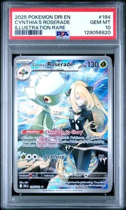 PSA 10 GEM MINT Cynthia's Roserade Destined Rivals Full Art Holo Pokemon 184/182 - Image 1