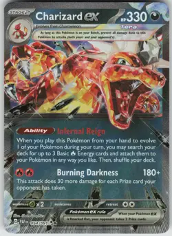 Pokemon Charizard ex - 054/091 SV: Paldean Fates Double Rare NM - Image 1
