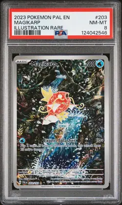 2023 POKEMON PAL EN-PALDEA EVOLVED ILLUSTRATION RARE #203 MAGIKARP PSA 8 - Image 1