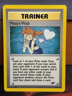Misty's Wish 108/132 Gym Challenge Non Holo Rare Pokemon TCG 2000 - Image 1
