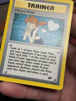 Misty's Wish 108/132 Gym Challenge Non Holo Rare Pokemon TCG 2000 - Image 4