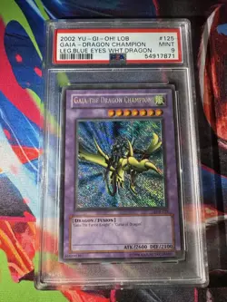2023 Yu-Gi-Oh Gaia the Dragon Champion LOB-EN125 PSA 9 Mint - Image 1