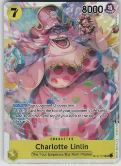 One Piece TCG Charlotte Linlin (010) SR Starter Deck 7: Big Mom Pirates ST07-010 - Image 1