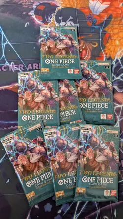 One Piece TCG OP-08 Two Legends Booster Pack Lot of 7x Packs Factory Sealed - Image 1
