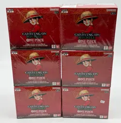 Lot of (6) One Piece Card Game OP-13 Carrying On His Will Booster Boxes - Image 1