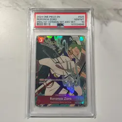 Roronoa Zoro OP01-025 English 1st Anniversary Set One Piece TCG Alt PSA 10 - Image 1