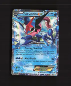Ash Greninja EX XY133 XY Black Star Promo Holo Pokemon Card DMG - Image 1