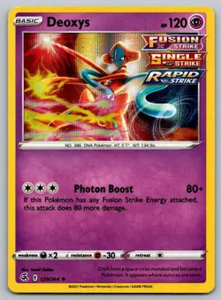 DEOXYS 120/264 - Fusion Strike - Reverse Holo Rare Pokemon TCG Card - Image 1