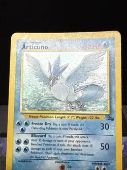 Pokemon Card Articuno 2/62 Holo Rare Fossil Set 1999 WOTC Played 2 - Image 2