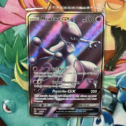 Pokemon Mewtwo GX TCG Full Art Ultra Rare Holo Card 72/73 Shining Legends NM/M - Image 3
