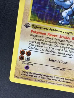 Machamp 8/102 Base Set (Shadowless) 1st Edition Holo Rare Pokemon Card MP/LP - Image 5