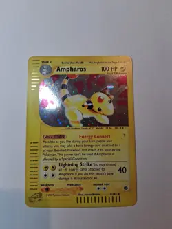 Pokemon Ampharos Expedition Base Set 2/165 Holo Rare 100HP 2002 English TCG Card - Image 1