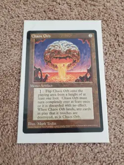 Magic The Gathering MTG Chaos Orb Oversized Jumbo 6 x 9 Promo Card (1993) - Image 1