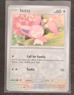Skitty #130/162 Pokemon TCG Common Card Temporal Forces Reverse Holo Near Mint - Image 3