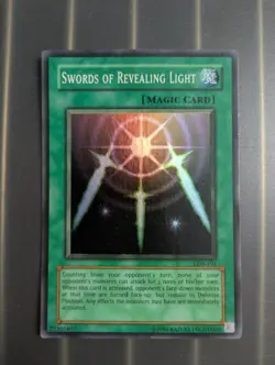 Swords of Revealing LOB-101 Unlimited Super Rare Holo Vintage YuGiOh Card LP - Image 1