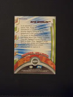 Snorlax HV14 Topps Series 3 2000 Pokemon Card Vintage Very Rare - NM - Image 3