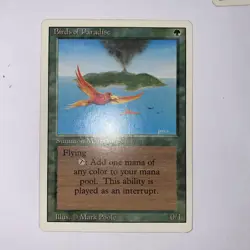 1994 MTG Magic The Gathering Revised BOP Birds of Paradise - Image 2