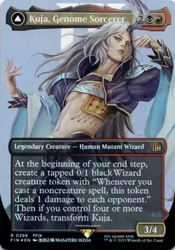 Kuja, Genome Sorcerer FOIL BORDERLESS Final Fantasy Magic MTG NM - Image 1