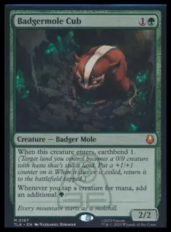 MTG- Badgermole Cub- Avatar: The Last Airbender- Mythic Rare - Image 1