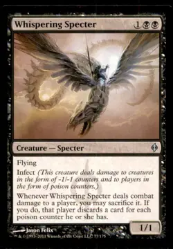 Whispering Specter LP Light Play New Phyrexia MTG [7253] - Image 1