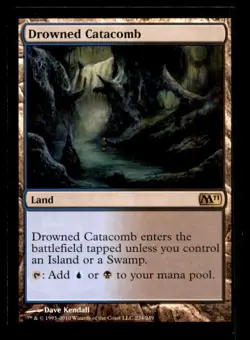 MTG Drowned Catacomb LP Light Play Magic 2011 [5258] - Image 1