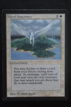 Magic The Gathering MTG ISLAND SANCTUARY Limited Edition Beta LP Lightly Played - Image 1