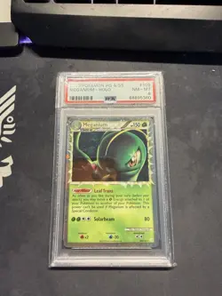 Pokemon Meganium Prime Holo 109/123 Heart Gold & Soul Silver English PSA 8 NM - Image 1