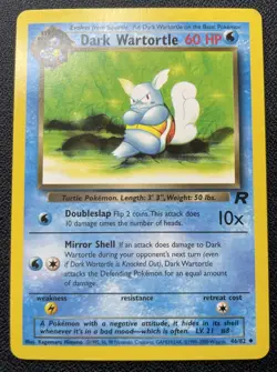 Pokemon Dark Wartortle 46/82 Team Rocket Uncommon LP - Image 1