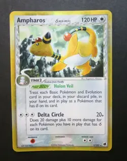 AMPHAROS 1/101 Delta Species HOLO Dragon Frontiers 2006 POKEMON TCG - Image 1