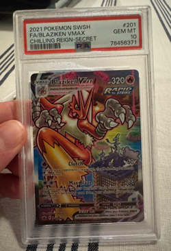Pokemon TCG Blaziken Vmax 201/198 Chilling Reign Alternate Art Secret PSA 10 - Image 3